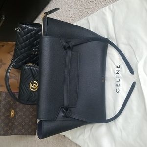 Celine calfskin belt bag black size small